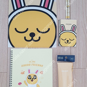 카카오프렌즈노트필통학용품손에묻지않는크레용 (새상품)쓰기10칸공책그림일기줄공책타요연필