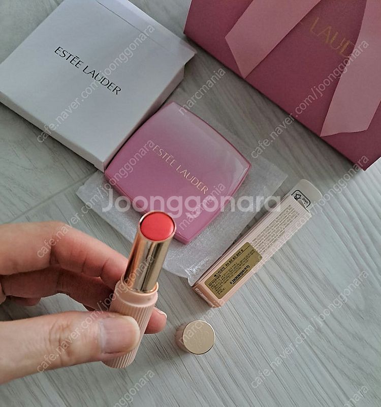 에스티로더 글로우밤 (벨마카롱) 핑크거울세트 판매합니다--2