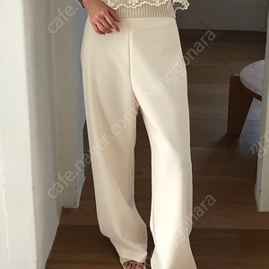 언더스탠딩 봄 히든밴딩 와이드 슬랙스 s아이보리