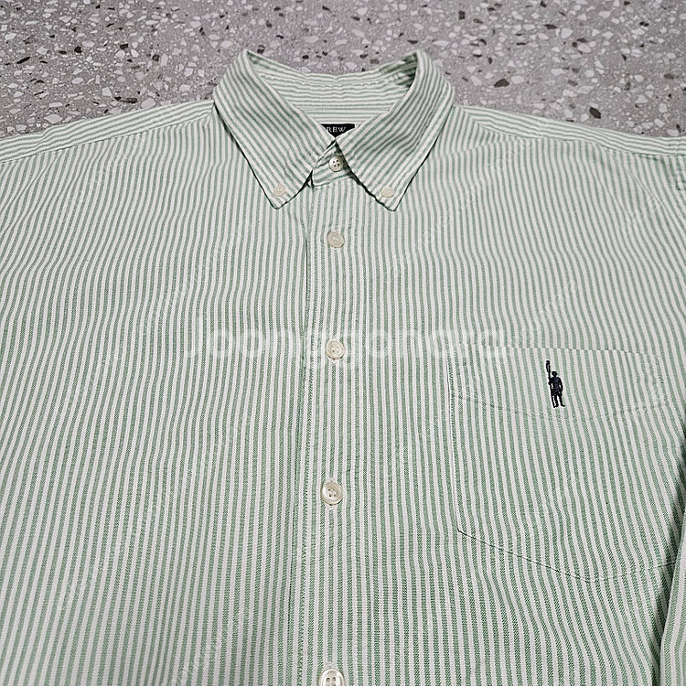 제이크루 스트라이프 옥스포드 셔츠 그린 L 팝니다/ 캐주얼 남방 폴로 브룩스--1