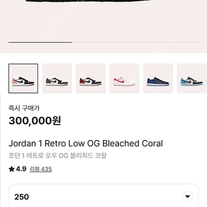 나이키 조던 로우 블리치드 코랄 250