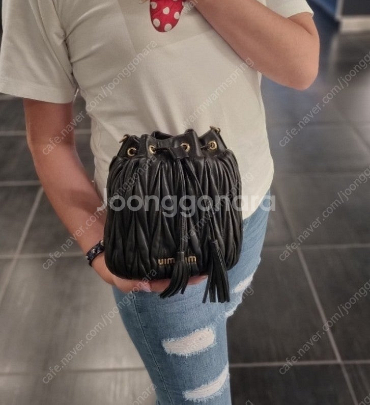 미우미우 가방 마틀라세 마테라쎄 버킷백 숄더백 프라다 ...--0