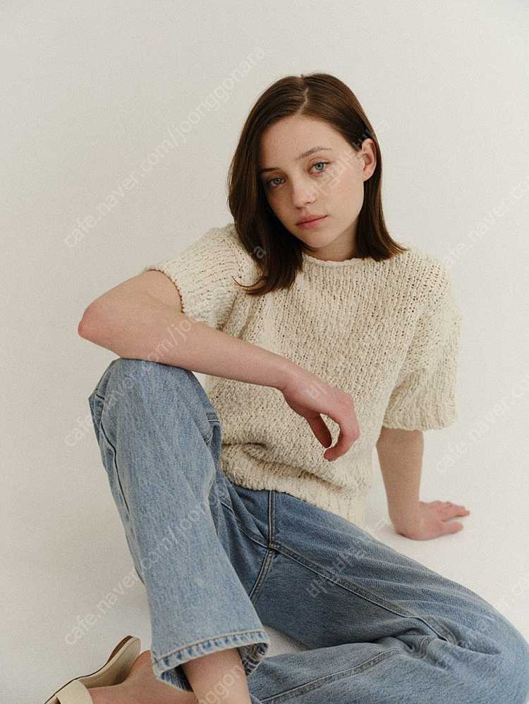 공드린 캔디 코튼 니트 크림색상 이미지