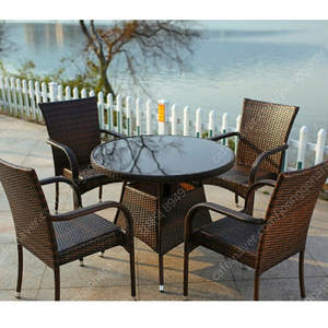 야외용 라탄 테이블 세트 의자8개 테이블2개