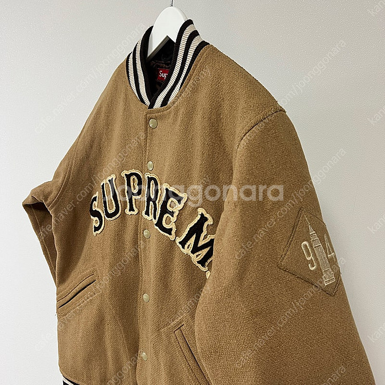 [M] 슈프림 뉴욕 1994 스타장 바시티 자켓 된장 ...--2