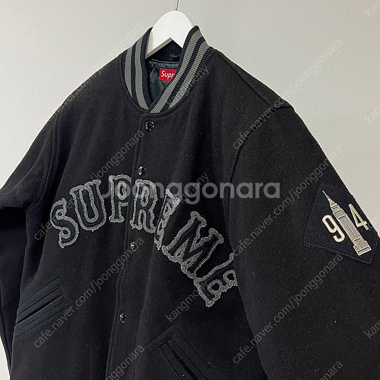 [M] 슈프림 뉴욕 1994 스타장 바시티 자켓 블랙 ...--2