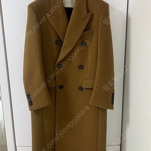 던스트 더블 캐시미어 카멜 코트