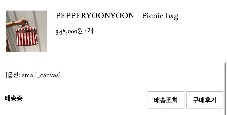 페퍼윤윤 피크닉백 스몰 캔버스--9