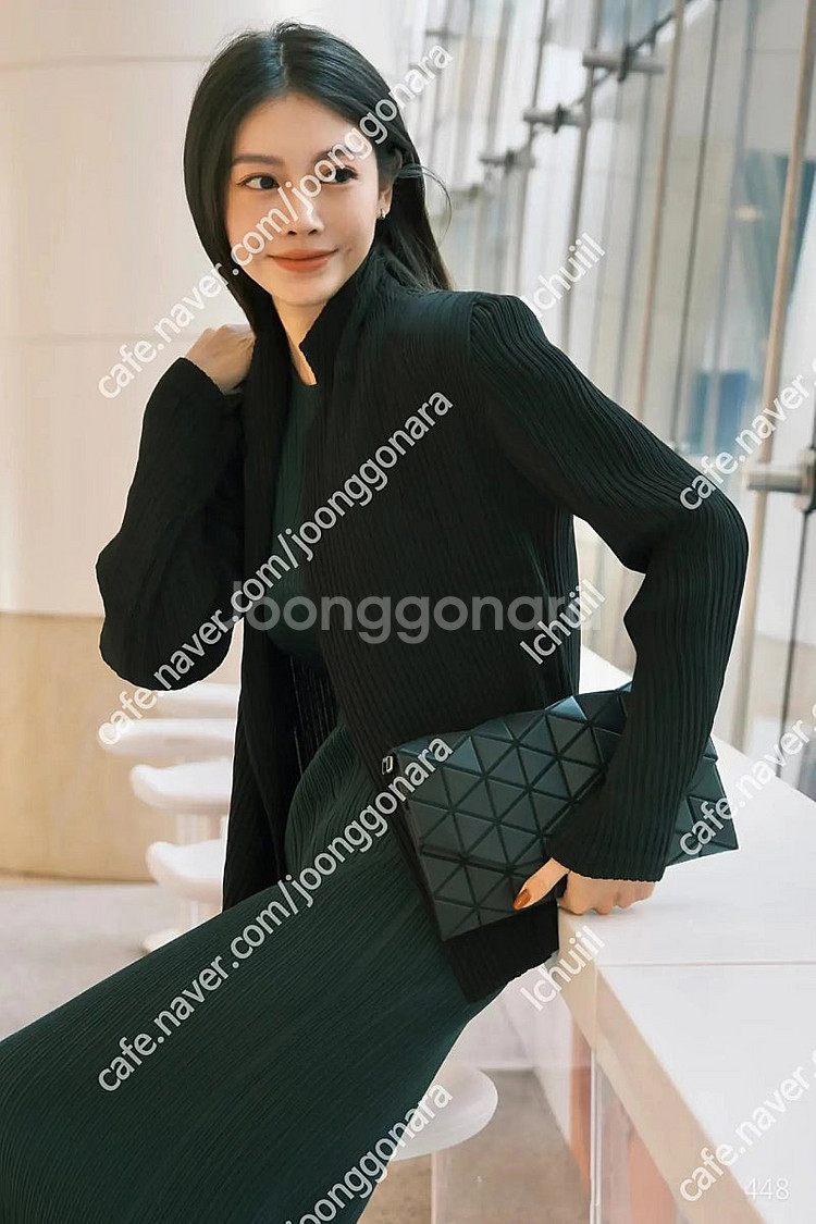 이세이미야케 리프플리츠,뉘앙스,폴리곤,해칭 원피스 플리...--1