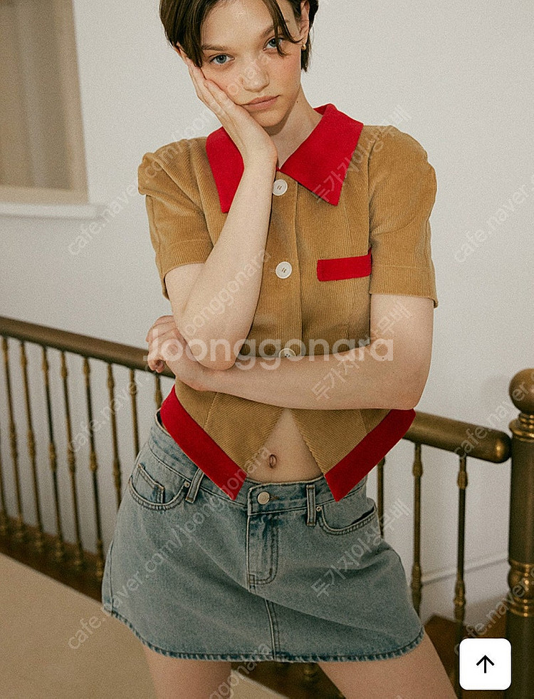 오버듀플레어 데님스커트 90s mini denim sk...--3