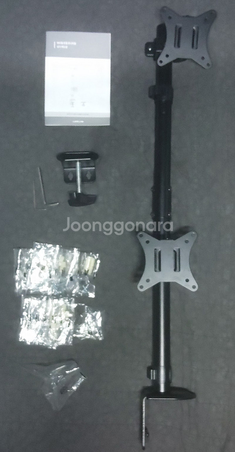 루나랩 모니터암 듀얼 거치대 세로 수직 상하 버티컬--0