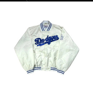2XL 마제스틱 LA 다저스 올드스쿨 바시티 자켓 화이트 블루