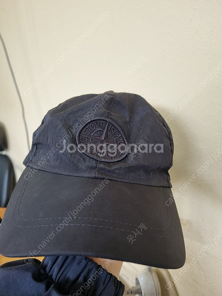 [XL] 21FW 스톤아일랜드 나일론 볼캡 블랙 검정--1