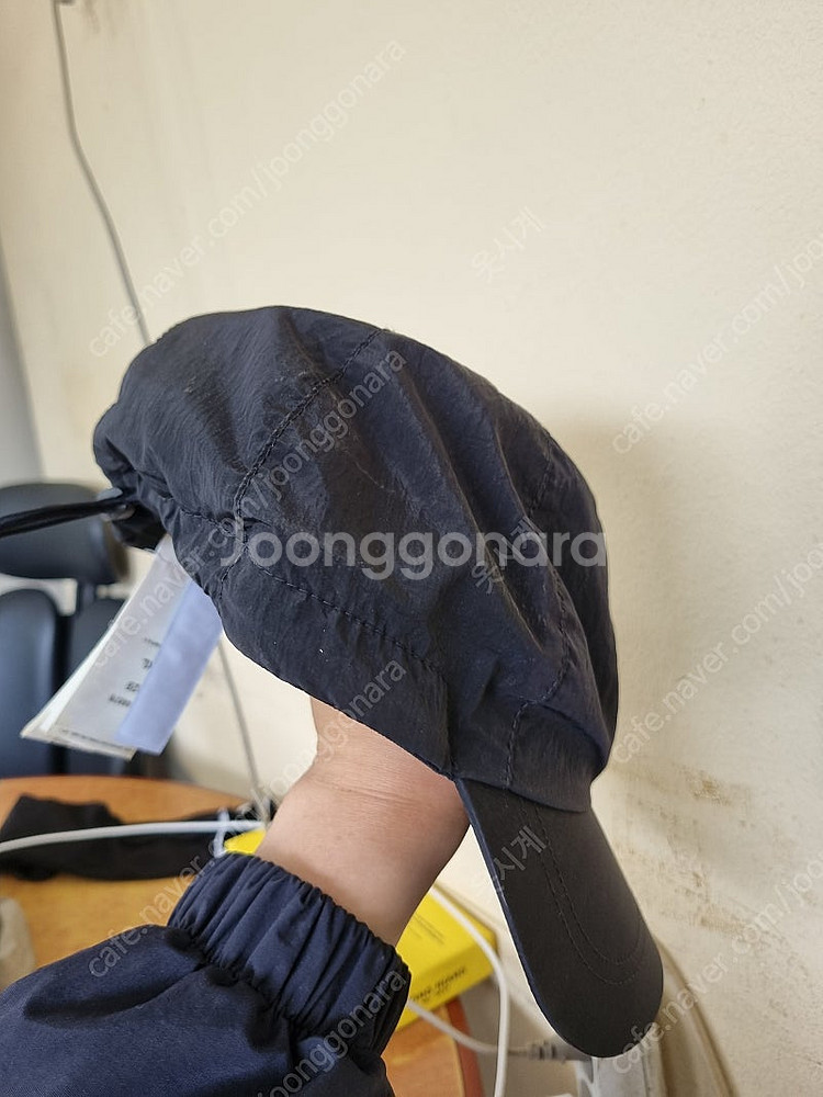 [XL] 21FW 스톤아일랜드 나일론 볼캡 블랙 검정--3