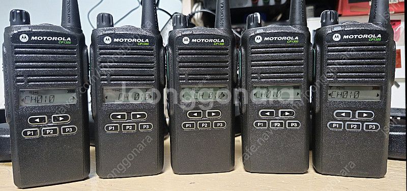 A급 모토로라 업무용 무전기 cp-1300 5대 일괄 ...--1