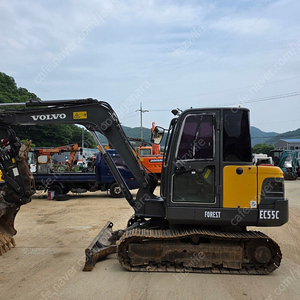 중고굴삭기 볼보 EC55C 2014년식 딱딱구리 집게, 회전라인 장착, 도자 하부링크, 경북 고령소재