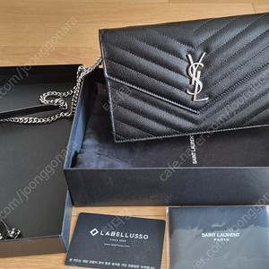 YSL 생로랑 엔벨로프 마틀라세 woc 체인백 은장