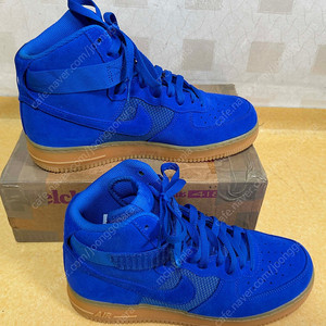 나이키 에어 포스 1 하이 하이퍼 코발트 블루 신발 운동화 농구화 265 사이즈 nike air force 1 high shoes cobalt blue US8.5