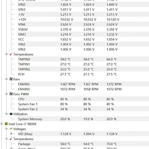 i7-9800x x299 반본체 판매합니다