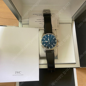 가격내림 IWC 파일럿 크로노그래프 검판 377709 판매 교환가능
