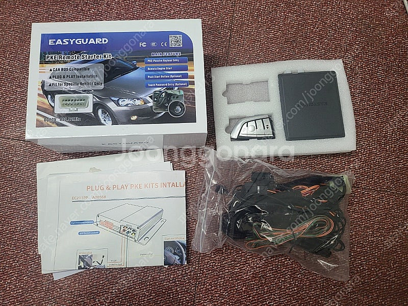 BMW F10 520D에 사용한 신형 이지가드 원격시동...--0