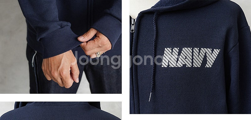 USN 해군 풀집업 후드 미착용 새제품--5