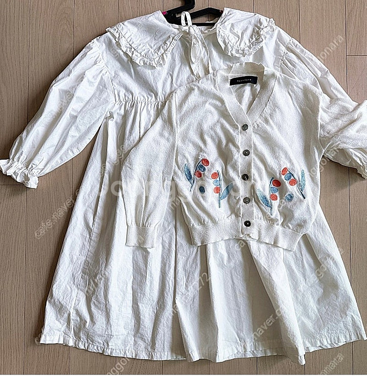 로아앤제인/로아엔제인/여아 원피스+7부 가디건/자수가디건/5-7세)120/일괄판매--0