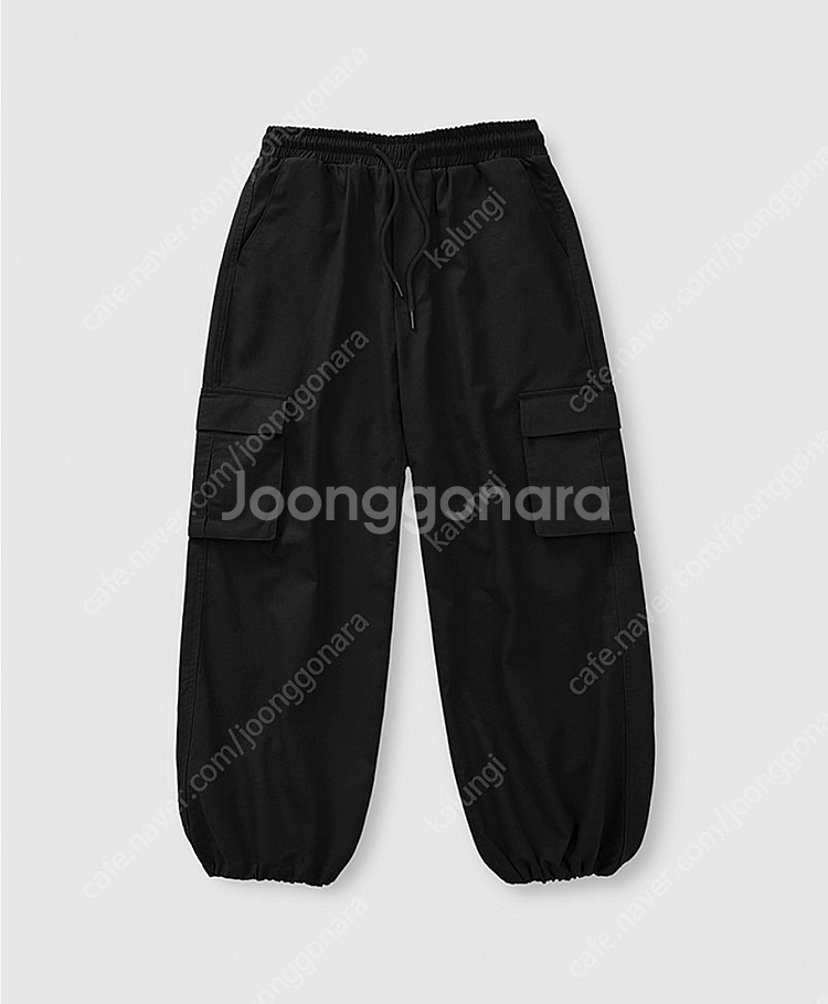 라퍼지스토어 린넨 유틸리티 와이드 조거 팬츠--0