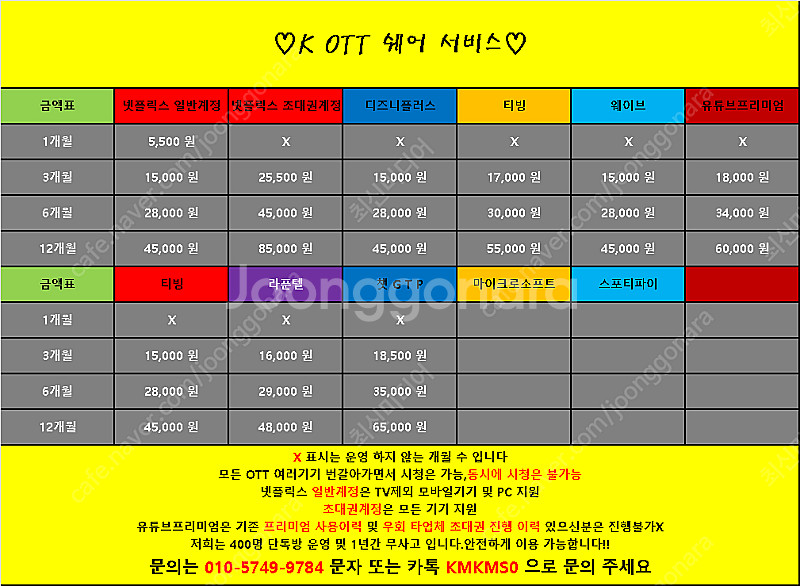 넷플릭스,유튜브프리미엄,디즈니플러스,웨이브,티빙,왓챠,...--1