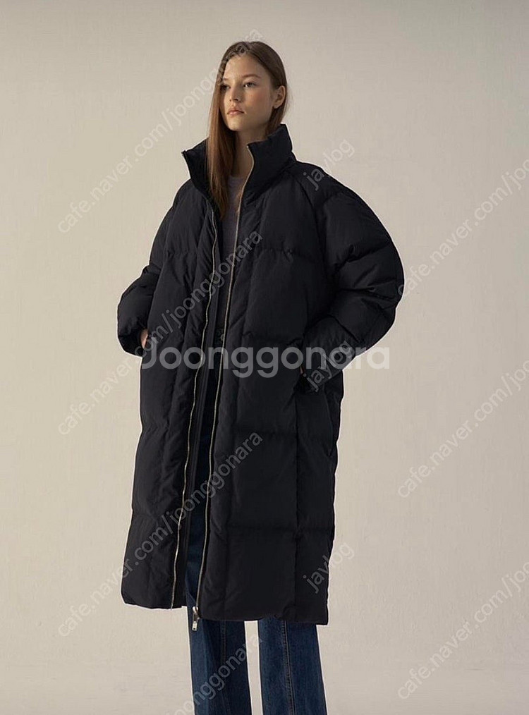 파사드패턴 구스다운 롱패딩 블랙 s size--0