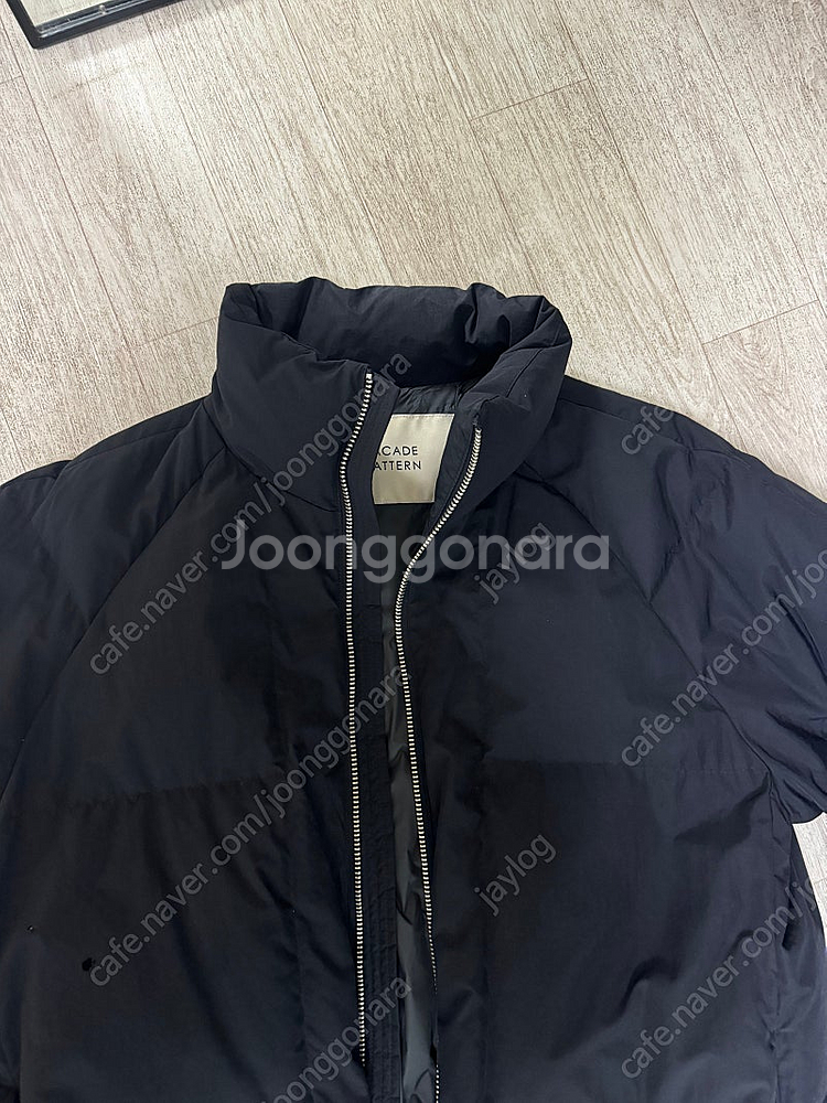 파사드패턴 구스다운 롱패딩 블랙 s size--2