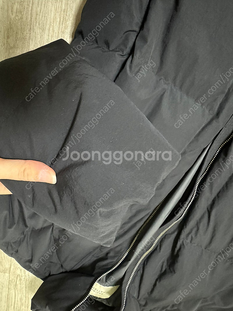 파사드패턴 구스다운 롱패딩 블랙 s size--3