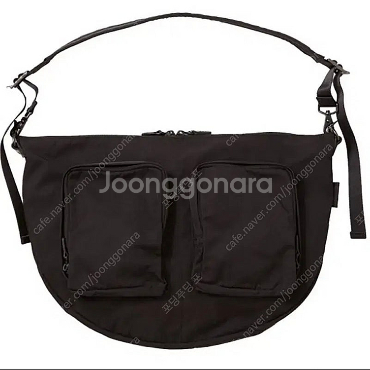 아미아칼바 개버딘 바디백 블랙--0