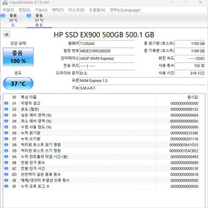 HP EX900 M.2 500GB NVMe SSD