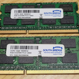 노트북 램 DDR3 8G - 2개 1.6만