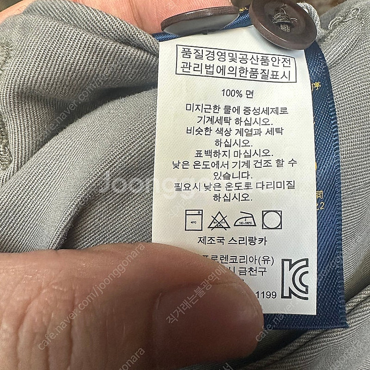 폴로 랄프로렌 신형 슬림핏 차콜그레이치노팬츠 30*32--4