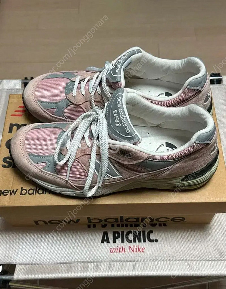 뉴발란스 991 v1 핑크 280사이즈--0