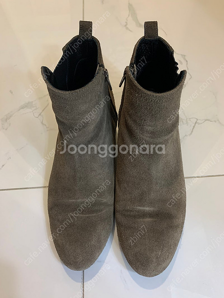 한섬 시스템 스웨이드 앵클 부츠--0