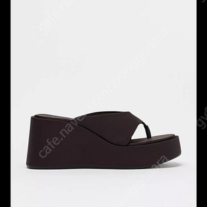 Zara 자라 새틴 효과 플랫폼 샌들 브라운 37사이즈