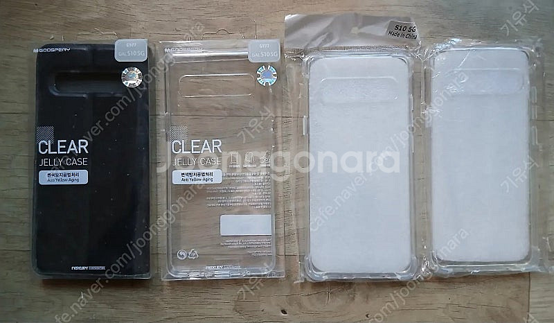 미사용 갤럭시 S10 5G 가죽 폰케이스 투명젤리케이스...--0