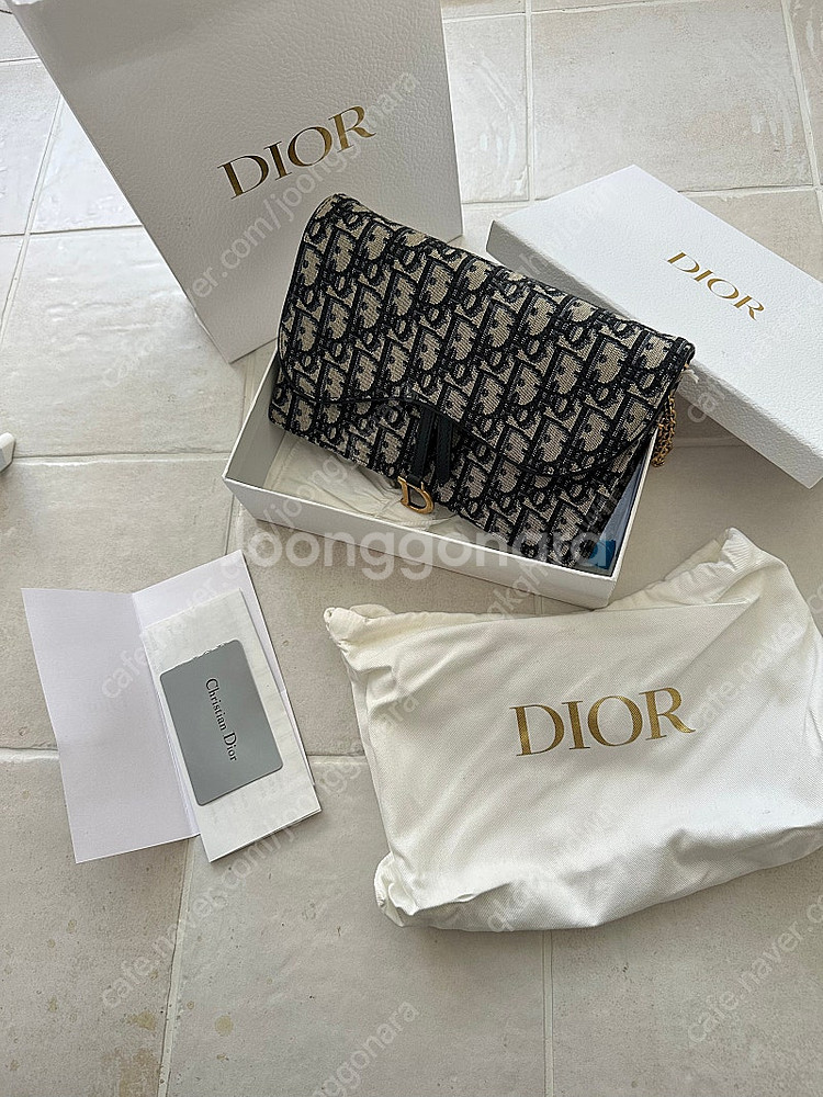 디올 오블리크 새들 체인파우치 판매--0