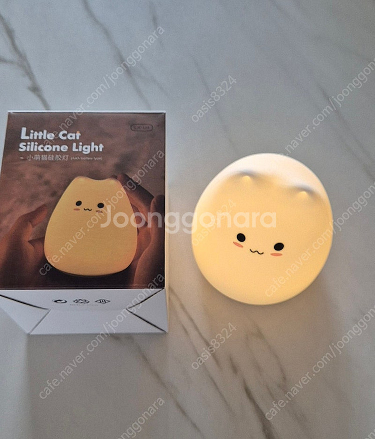 LED 실리콘 고양이 수면등 무드등--0