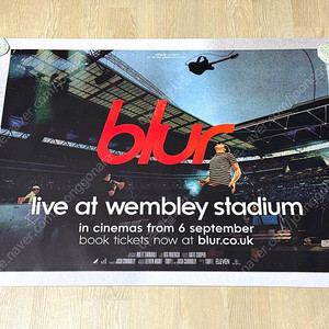 블러 blur live at wembley stadium 영국 포스터 quad 판매합니다