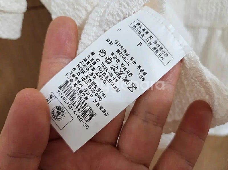 (F)여성 르샵 밑단 프릴 퍼프소매 반팔 블라우스--3