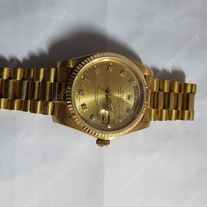제작형 로렉스금통 데이데이트 18k문장표시 36mm 다이야 야광 18k27돈 남성 보관만