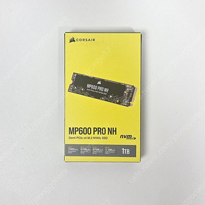 커세어 CORSAIR MP600 PRO NH M.2 NVMe (1TB) 판매해요.