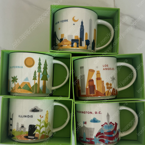 스타벅스 시티컵 유아히어 미국 - 뉴욕 / LA / 캘리포니아 / 일리노이