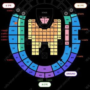 블랙핑크 콘서트 7월 6일(일) 3층 E11 5열 - 2연석 양도합니다.
