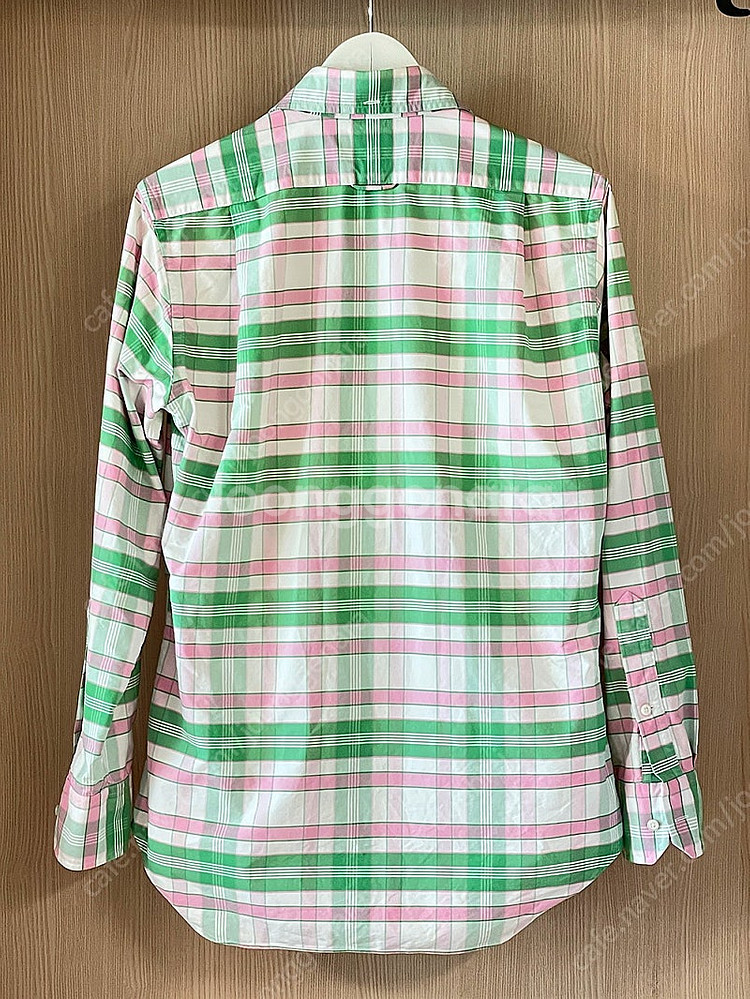 Thom Browne 톰브라운 히든삼선 그린핑크타탄셔츠...--2