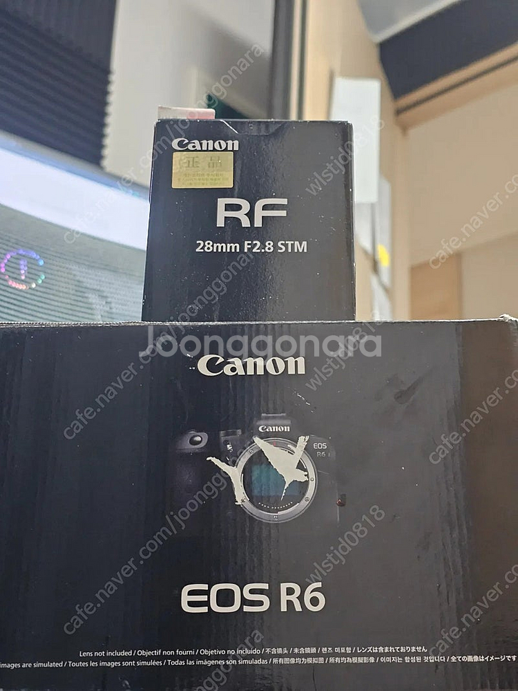 [급처]캐논 EOS R6 + RF 28mm 렌즈 풀박스--9